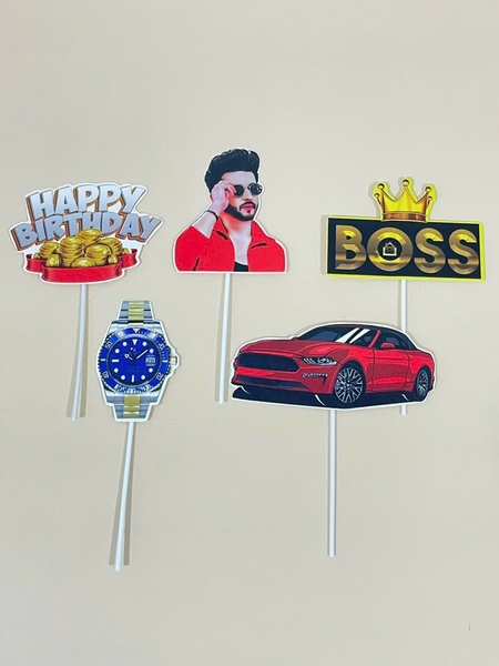 10 set giấy chàng trai áo đỏ, xe đỏ, chữ BOOS (DL).