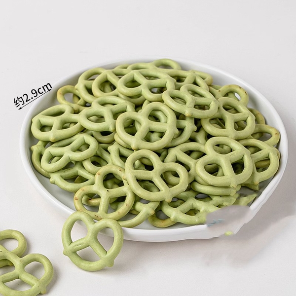 Bánh vòng tim -MÀU XANH (gói 90gam).