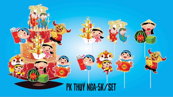 CAM-Set giấy tết (em bé).E035