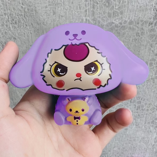 Tượng nhựa cứng - Baby three tai dài (TÍM).