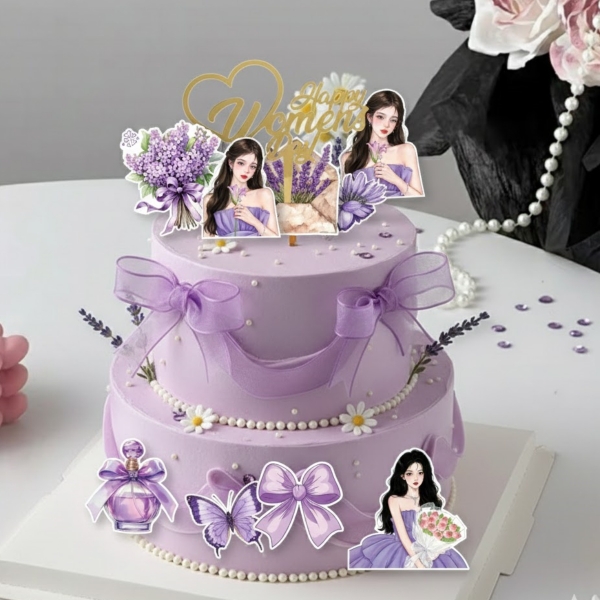 10 set giấy -cô gái màu tím (SX).