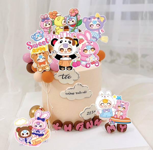 Combo 2 set giấy  - Baby three mẫu mới (uống trà sữa)9689.
