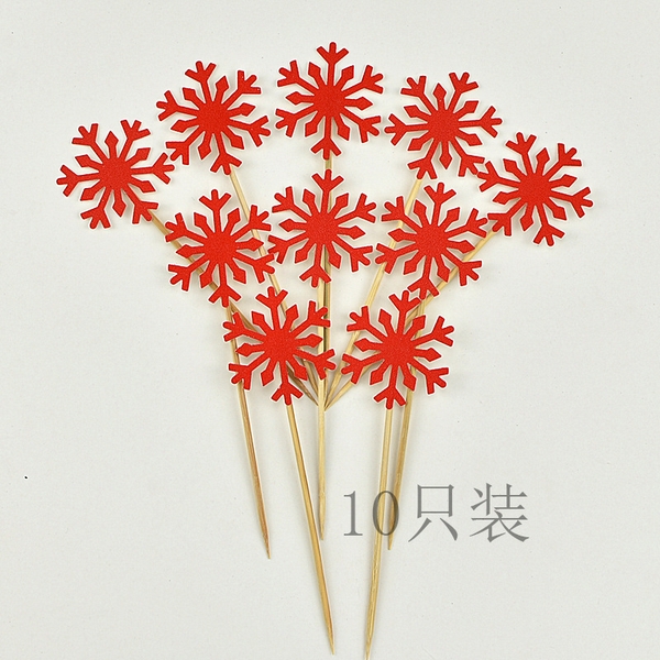 CAM-Set 10 bông tuyết đỏ J01