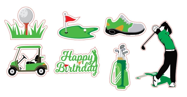 Combo 2 set giấy chủ đề Golf.