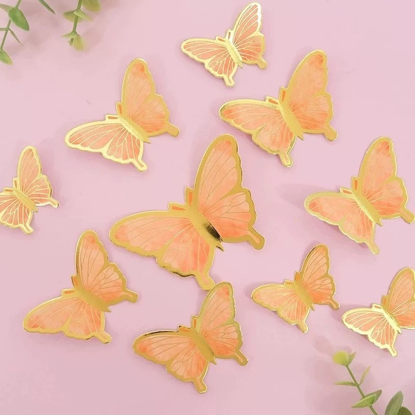 10 set bướm giấy mẫu mới (10 bướm/set)-màu CAM.