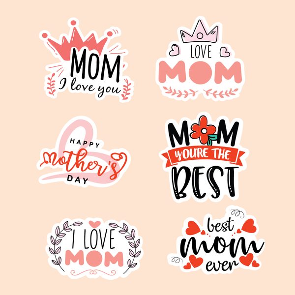 Combo 12 thẻ MOM giấy mix mẫu.