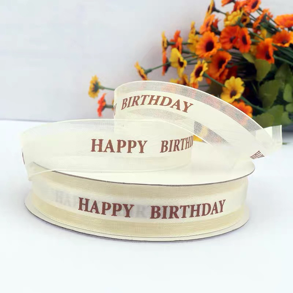 Ruybang chữ HPBD  - màu vàng nhạt