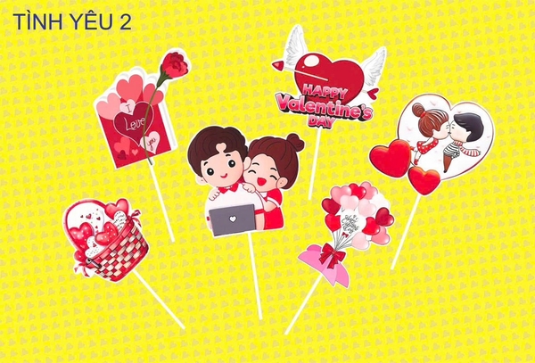10 set giấy 2 đôi tình yêu và trái tim cánh (HD).