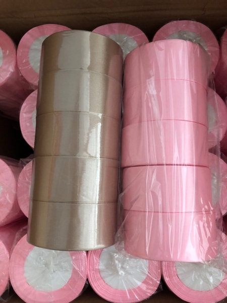Ruybang khổ 4cm, 25m-nâu nhạt.