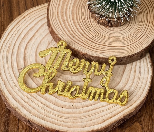 Set 100 chữ Merry christmas nhựa - VÀNG (mẫu mới).