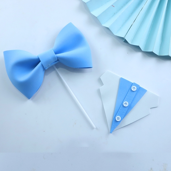 CAM-Set áo và nơ xốp-MÀU XANH.