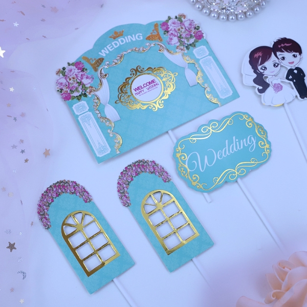 CAM-Set cô dâu chú rể xanh.G083