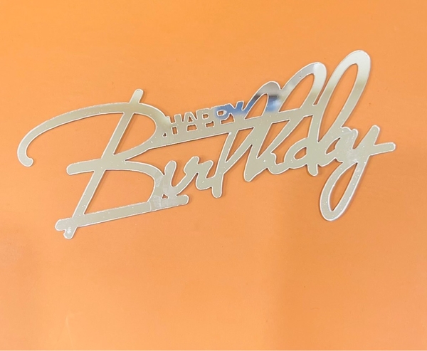 Set 10 mica HPBD mẫu mới M5  (chữ B siêu to và chữ HAPPY in hoa nhỏ)-BẠC.