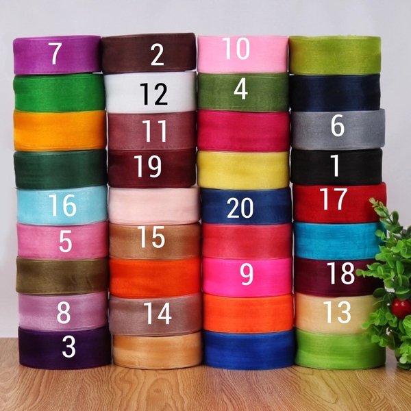 4 Cuộn ruy băng Lụa Tuyết Cát - dài 45m
