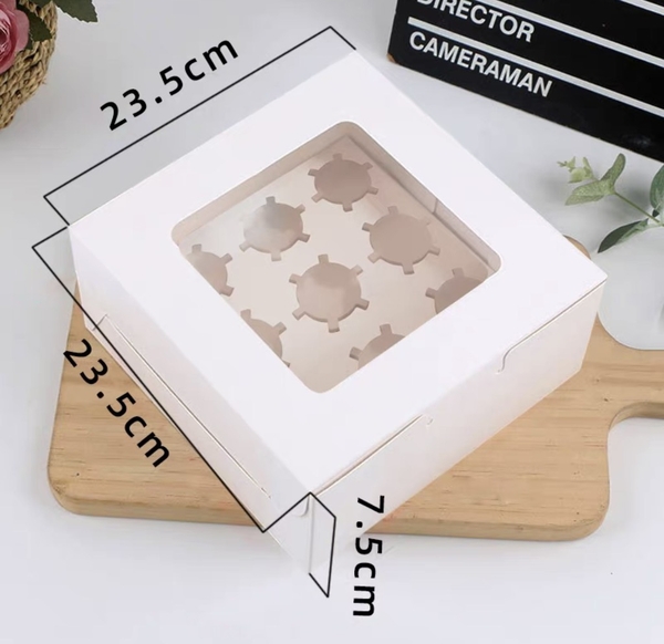 set 10 Hộp cupcake giấy 9 lỗ.