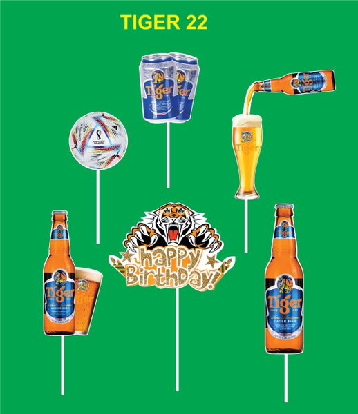 Set giấy bia TIGER HD (chữ HPBD nhũ).
