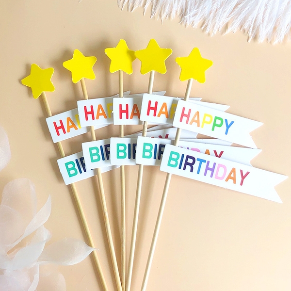 SET 50 cây giấy HPBD- sao vàng (không gắn sẵn).Z25