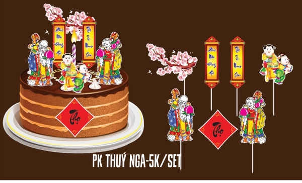 CAM-Set giấy tết (ông bà thọ).
