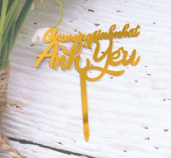 Set 10 mica Chúc mừng sinh nhật ANH YÊU.
