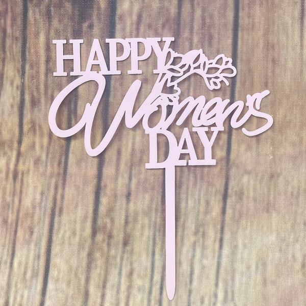Set 10 mica Women's day mẫu 5-hồng phấn.