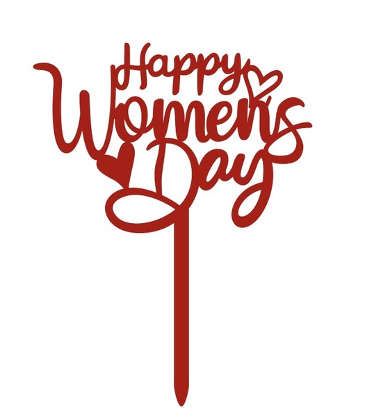 Set 10 mica Women's day mẫu 1-ĐỎ.