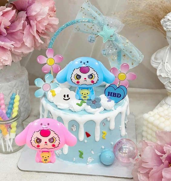 Tượng nhựa cứng - Baby three tai dài (XANH).