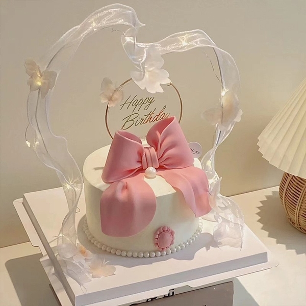 Dải ruybang có kèm đèn -TRẮNG (KT 5.5cm x 85cm).