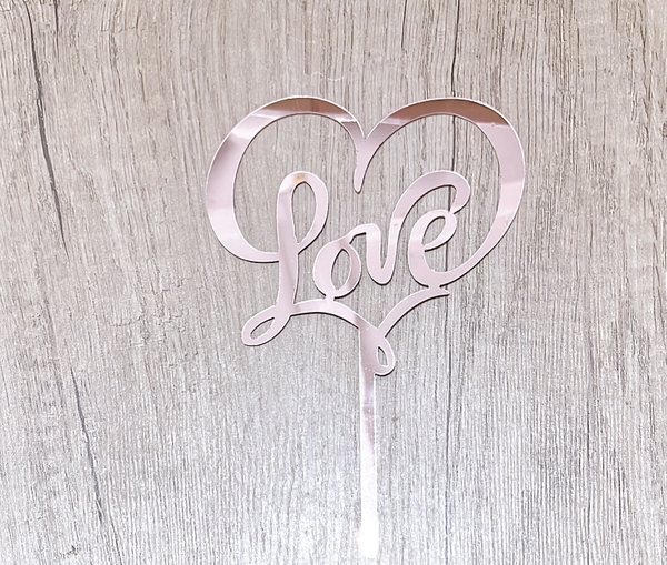 Set 10 mica Love xoắn trái tim-HỒNG.