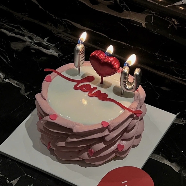 Nến I ❤️ U (vỉ)-MÀU BẠC.
