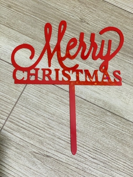 Set 10 mica Merry đỏ (NOEL)