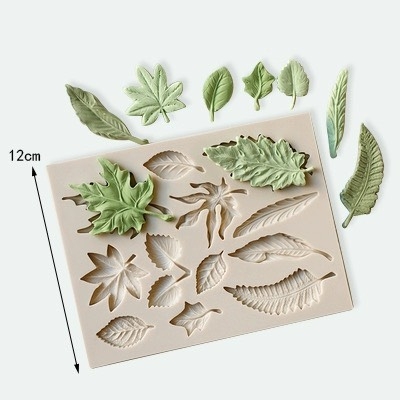 Khuôn silicon - hình lá mix nhiều mẫu