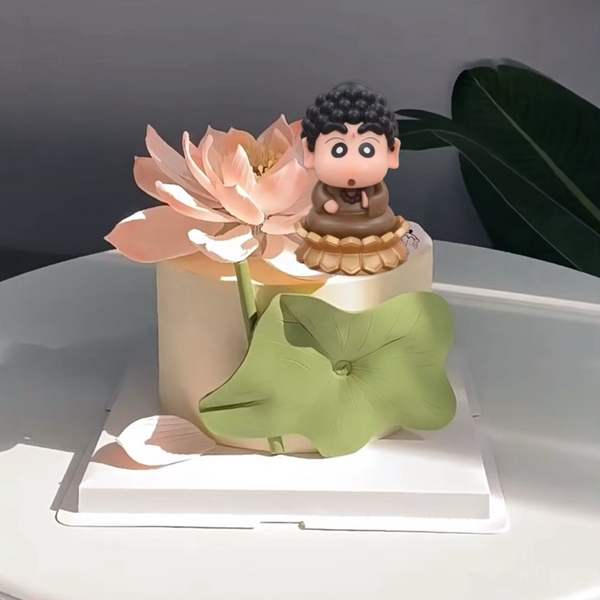 Tượng phật  nhựa-áo nâu.