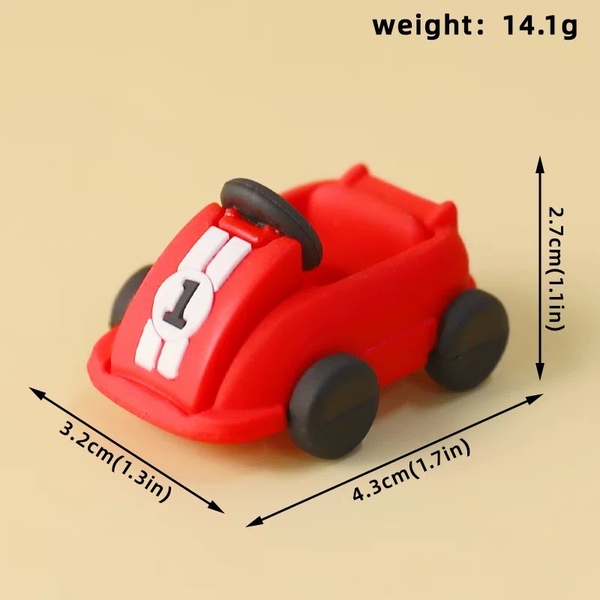 Tượng silicon - xe đua (ô tô) màu đỏ.