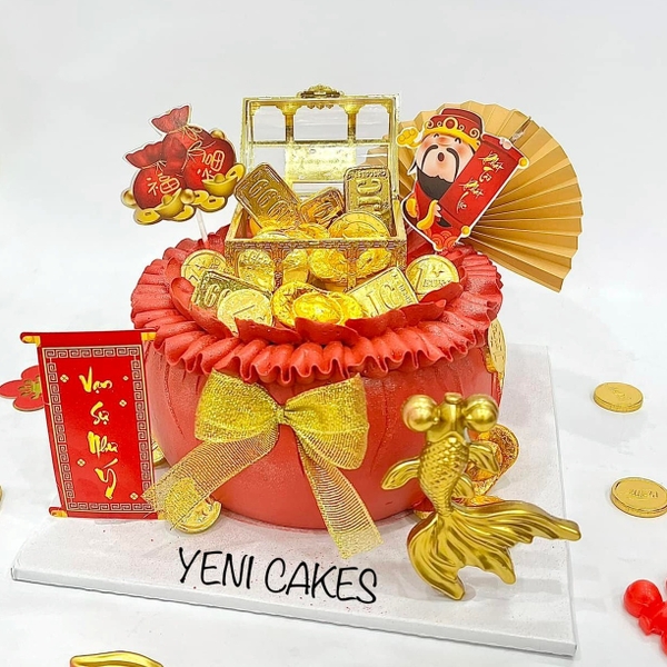 Hộp rương vàng size TO (9cm x 5.5xm x 5.3cm).