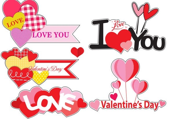 Set giấy Valentine CT-5 bảng  chữ.