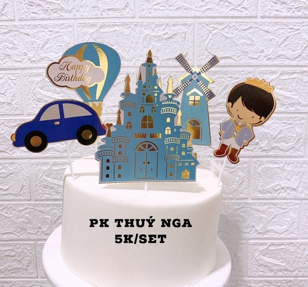 10 Set giấy Hoàng tử lâu đài xanh xả kho.