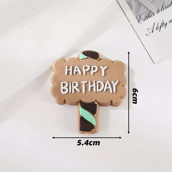 set 5 Bảng HPBD màu nâu nhựa dẻo.