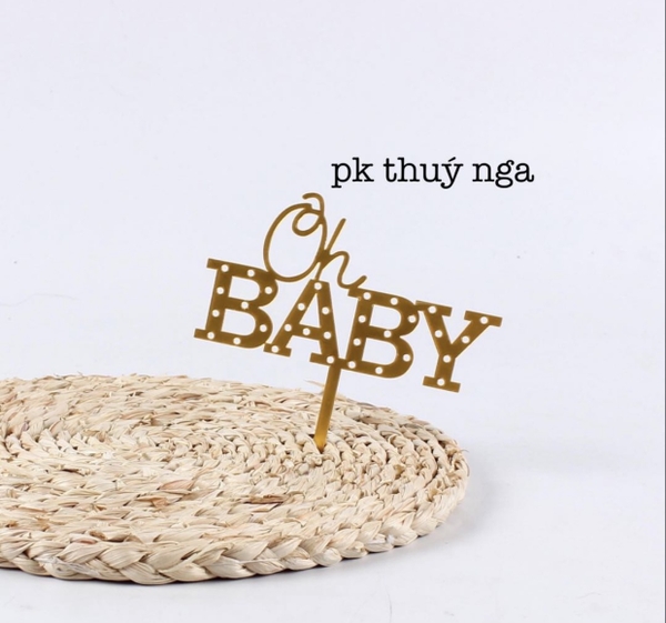 Set 10 mica Oh baby mới - vàng.