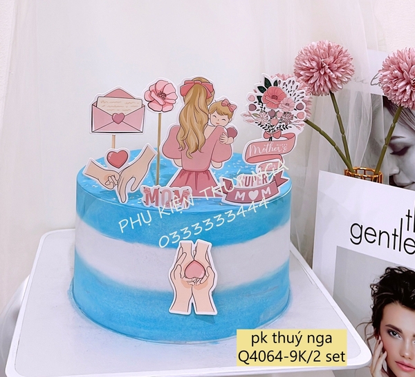 Combo 2 set giấy - Mẹ bé và hoa (MOM)  (mua 1 tặng 1).