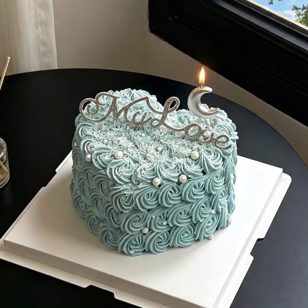 Vỉ 5 cây nến TRĂNG -màu bạc.