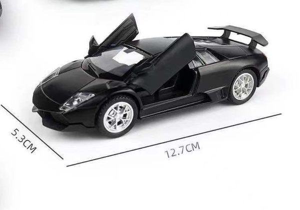 OTO - Xe Lamboghini sắt đen (5.3cmx12.7cm).