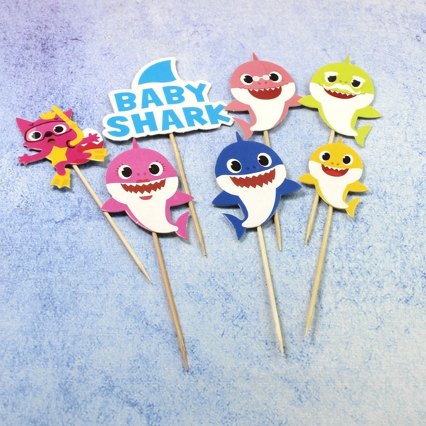 CAM-Set baby shark (không có chữ HPBD).K090
