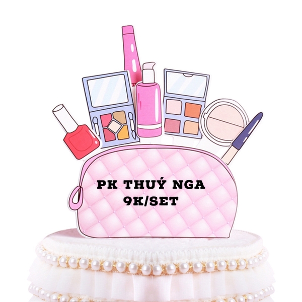 CAM-Set ví đồ trang điểm hồng.K034