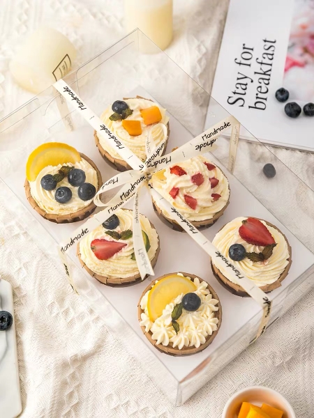 set 10 Hộp cupcake trong (6 lỗ) (26.8x18x10cm).