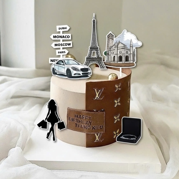 Combo 2 set giấy  - cô gái du lịch.