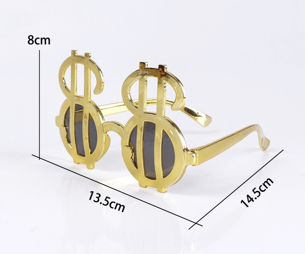 Kính mắt nhựa-chữ S vàng.