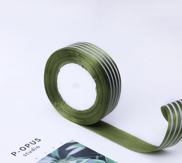 RUYBANG SỌC - XANH LÁ (2.5cm, 25m).