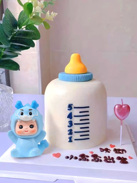 Tượng sứ em bé rồng-MÀU XANH.