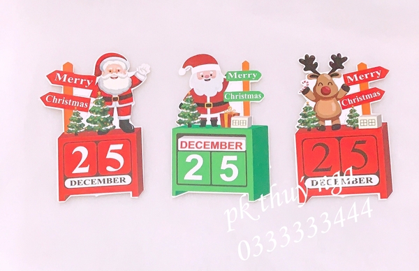 Set 6 biển báo giấy X-MAS 25-12 mix 3 mẫu.