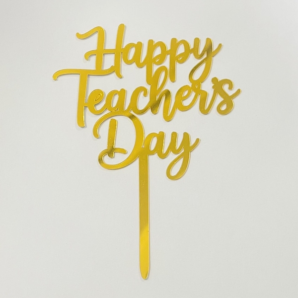 Set 10 Mica Happy Teacher's day chữ mảnh.